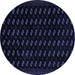 Round Machine Washable Abstract Blue Modern Rug, wshabs2837blu