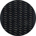 Round Abstract Gunmetal Green Modern Rug, abs2837