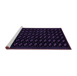 Sideview of Machine Washable Abstract Purple Modern Area Rugs, wshabs2837pur
