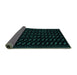 Sideview of Abstract Turquoise Modern Rug, abs2837turq