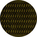 Round Machine Washable Abstract Yellow Modern Rug, wshabs2837yw