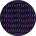 Round Machine Washable Abstract Purple Modern Area Rugs, wshabs2837pur