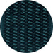 Round Abstract Light Blue Modern Rug, abs2837lblu