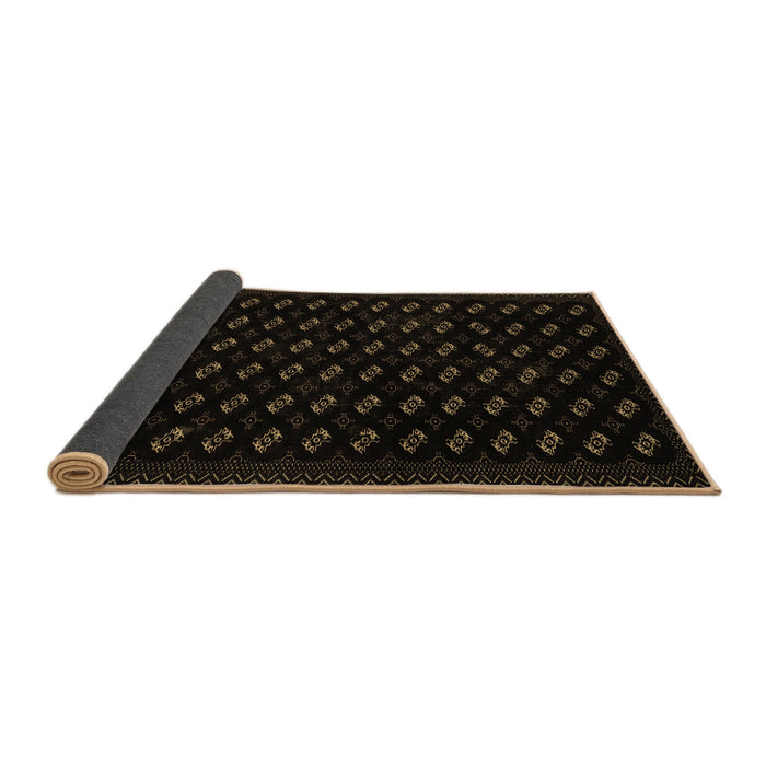Sideview of Abstract Brown Modern Rug, abs2837brn