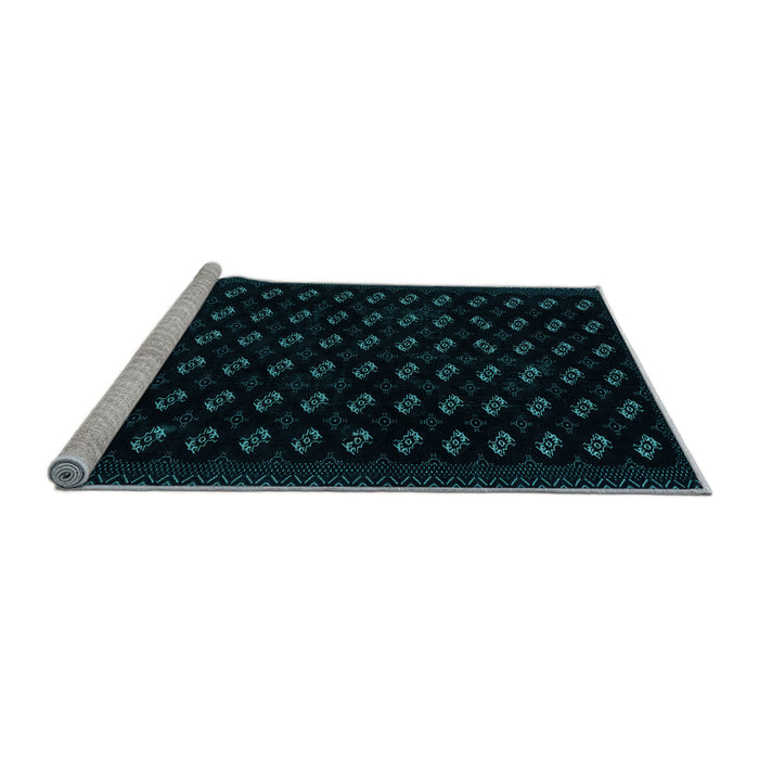 Sideview of Machine Washable Abstract Light Blue Modern Rug, wshabs2837lblu
