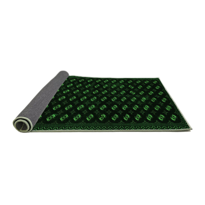 Sideview of Abstract Green Modern Rug, abs2837grn