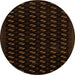 Round Abstract Orange Modern Rug, abs2837org