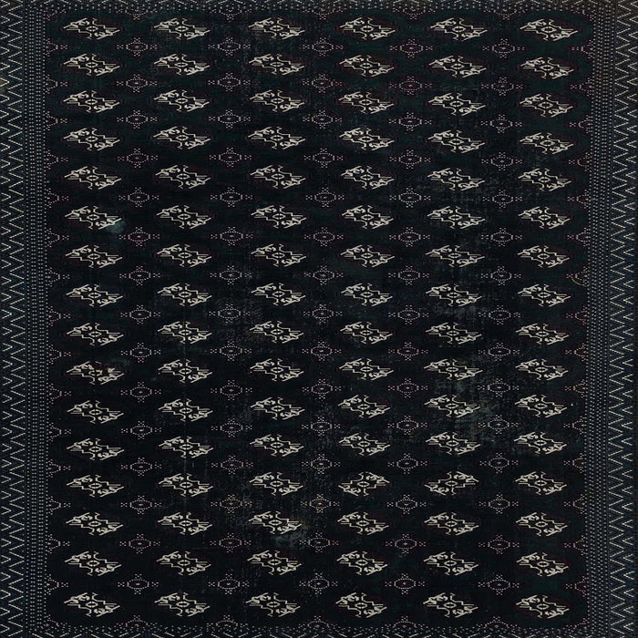 Square Abstract Gunmetal Green Modern Rug, abs2837