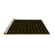 Sideview of Machine Washable Abstract Yellow Modern Rug, wshabs2837yw