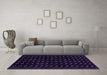 Machine Washable Abstract Purple Modern Area Rugs in a Living Room, wshabs2837pur