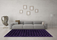 Machine Washable Abstract Purple Modern Rug, wshabs2837pur