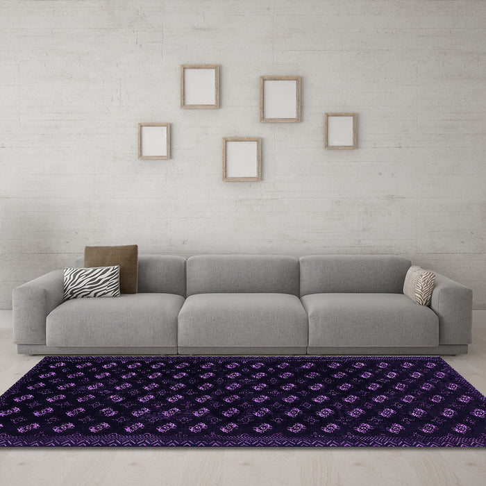 Machine Washable Abstract Purple Modern Area Rugs in a Living Room, wshabs2837pur