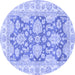 Round Oriental Blue Traditional Rug, abs2838blu