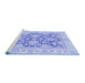 Sideview of Machine Washable Oriental Blue Traditional Rug, wshabs2838blu