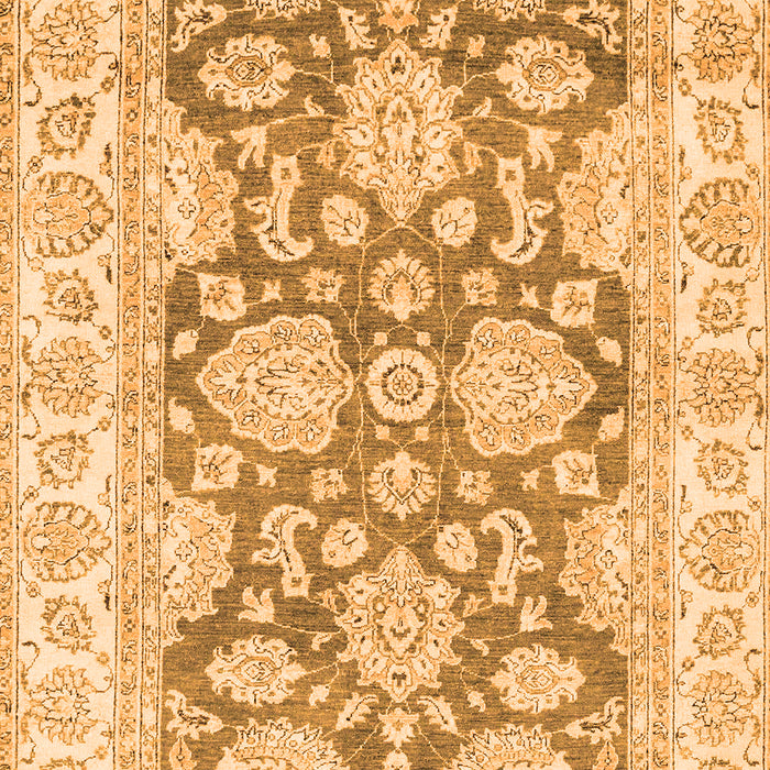 Machine Washable Oriental Orange Traditional Area Rugs, wshabs2838org
