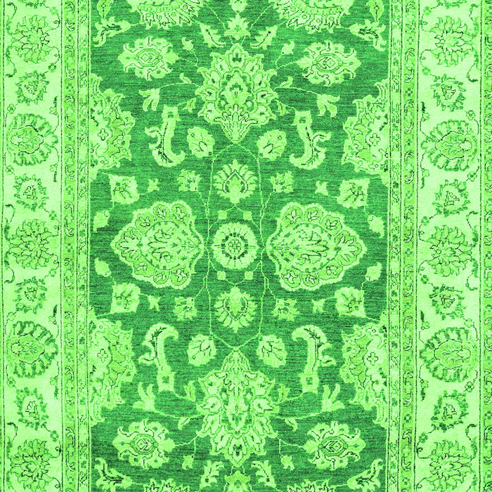 Machine Washable Oriental Green Traditional Area Rugs, wshabs2838grn