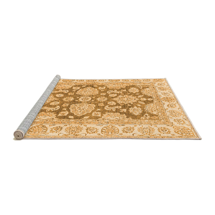 Sideview of Machine Washable Oriental Orange Traditional Area Rugs, wshabs2838org