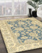 Machine Washable Abstract Brown Gold Rug in a Family Room, wshabs2838