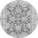 Round Oriental Gray Traditional Rug, abs2838gry