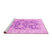 Sideview of Machine Washable Oriental Pink Traditional Rug, wshabs2838pnk