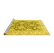 Sideview of Machine Washable Oriental Yellow Traditional Rug, wshabs2838yw