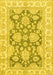 Machine Washable Oriental Yellow Traditional Rug, wshabs2838yw