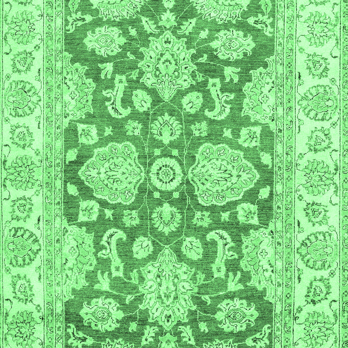 Machine Washable Oriental Emerald Green Traditional Area Rugs, wshabs2838emgrn