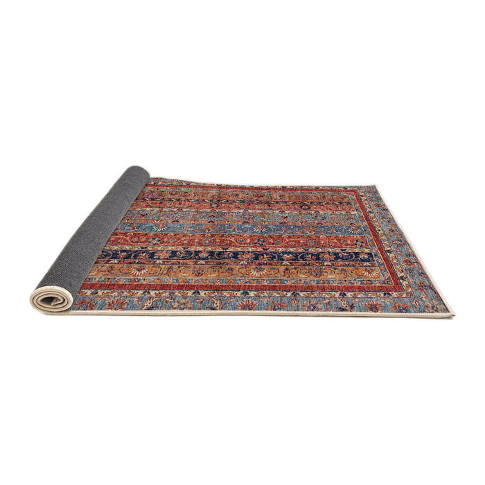 Sideview of Abstract Brown Red Modern Rug, abs2839