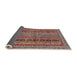 Sideview of Abstract Brown Red Modern Rug, abs2839