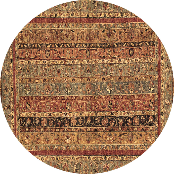 Round Machine Washable Abstract Brown Modern Rug, wshabs2839brn