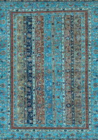 Abstract Light Blue Modern Rug, abs2839lblu