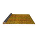 Sideview of Abstract Yellow Modern Rug, abs2839yw