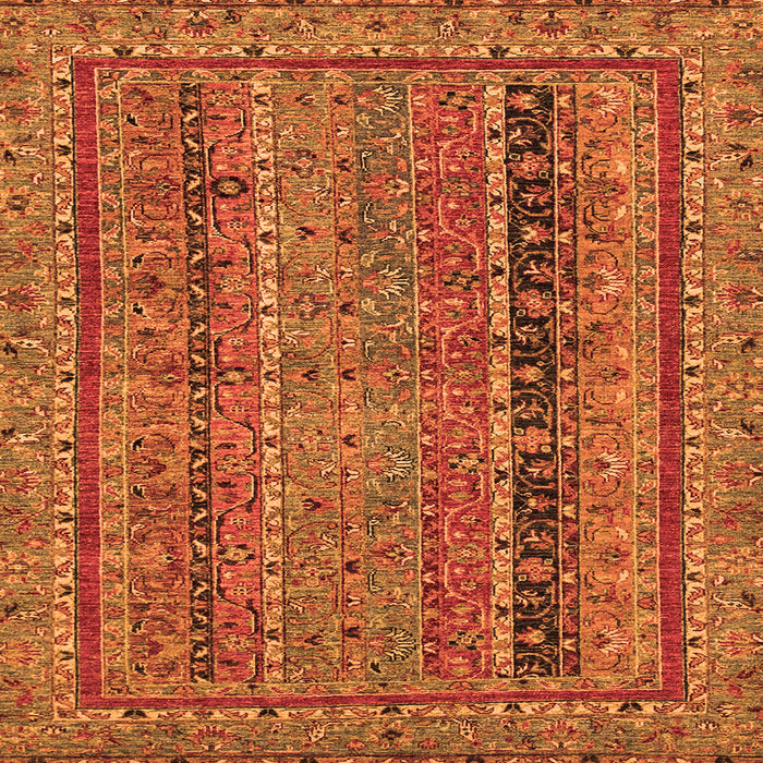 Square Abstract Orange Modern Rug, abs2839org