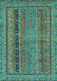 Abstract Turquoise Modern Rug, abs2839turq