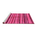 Sideview of Machine Washable Oriental Pink Modern Rug, wshabs283pnk