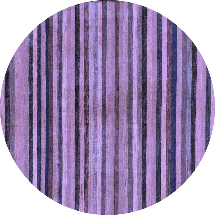 Round Oriental Blue Modern Rug, abs283blu