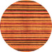 Round Oriental Orange Modern Rug, abs283org