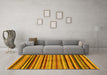 Machine Washable Oriental Yellow Modern Rug in a Living Room, wshabs283yw