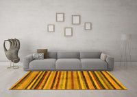 Machine Washable Oriental Yellow Modern Rug, wshabs283yw