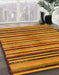 Abstract Dark Orange Oriental Rug in Family Room, abs283