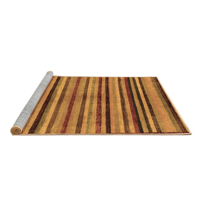 Sideview of Machine Washable Oriental Brown Modern Rug, wshabs283brn