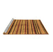 Sideview of Machine Washable Oriental Brown Modern Rug, wshabs283brn