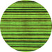 Round Oriental Green Modern Rug, abs283grn