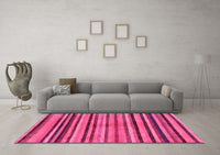 Machine Washable Oriental Pink Modern Rug, wshabs283pnk