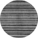 Round Oriental Gray Modern Rug, abs283gry