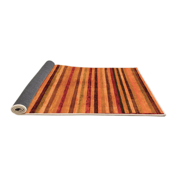 Sideview of Oriental Orange Modern Rug, abs283org
