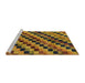 Sideview of Machine Washable Abstract Red Brown Rug, wshabs284