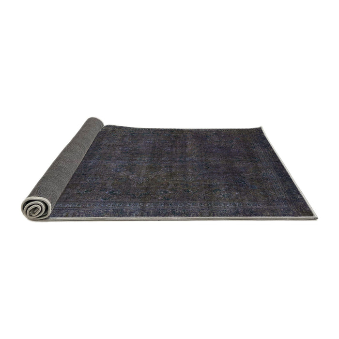 Sideview of Abstract Gunmetal Green Modern Rug, abs2840