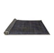 Sideview of Abstract Gunmetal Green Modern Rug, abs2840