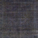 Square Abstract Gunmetal Green Modern Rug, abs2840